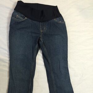 🦜  LIZ LANGE MATERNITY STRETCH WOMENS JEANS CAPRIS PANTS SIZE 2    🦜